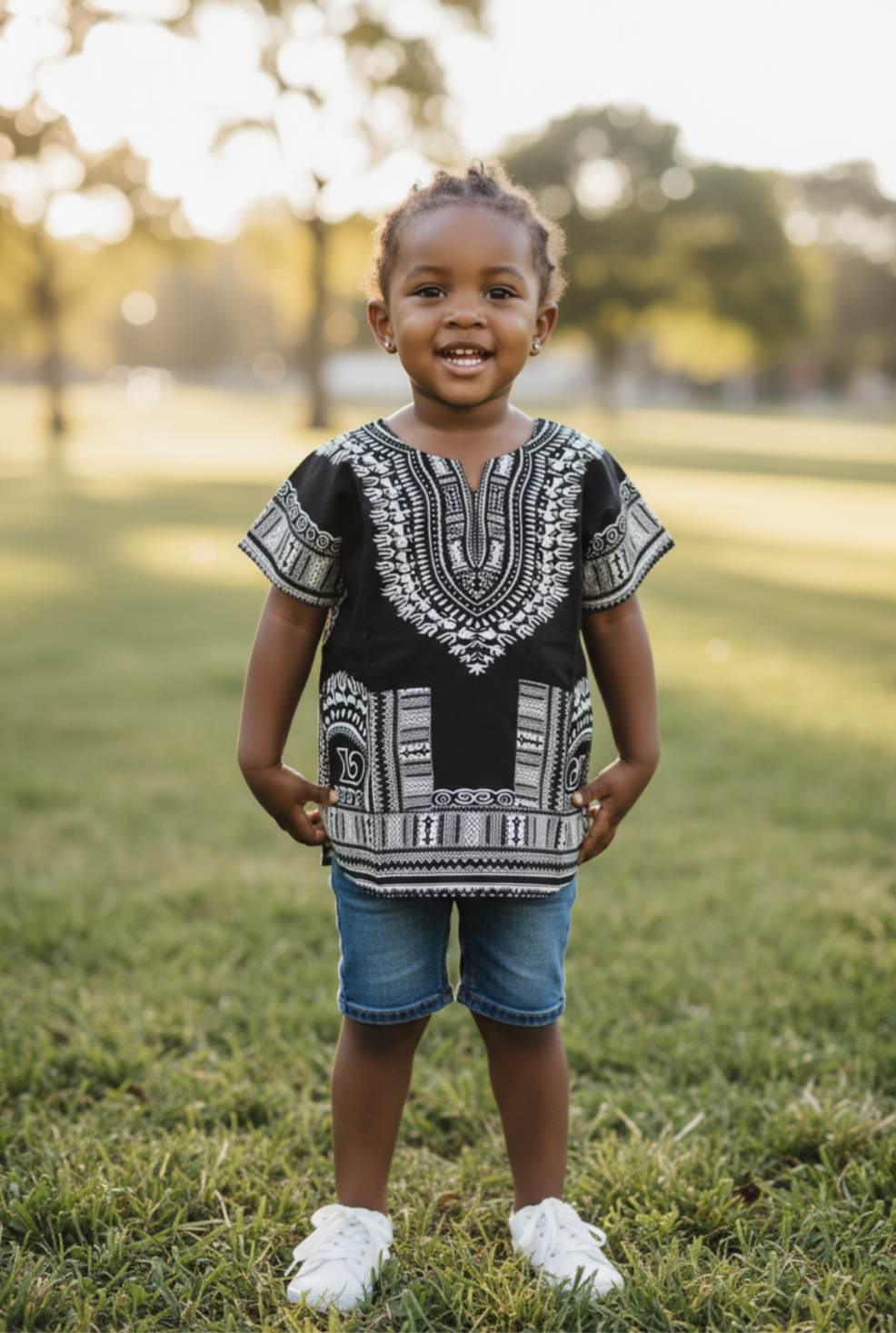 Pullover top with elegant black and white print, perfect for special occasions