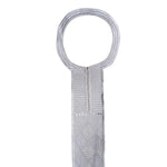 Eru African embroidery neckline showcasing intricate designs in Grey-silver.