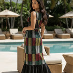 Lifestyle shot featuring Gigi in casual and elegant settings.