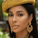 Nikan Gold Aso Oke Band Hat for Women | Dupsie’s African Fashion DPBA143PT by Dupsie's African Fashion