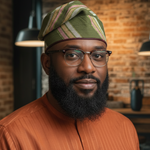 Handwoven Sobande hat showcasing traditional Aso Oke craftsmanship.