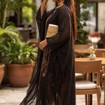 Hawa Brown African Chiffon Caftan Abaya Dress | Dupsie’s DPAHCD34 by Dupsie's African Fashion