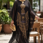 Hawa Brown African Chiffon Caftan Abaya Dress | Dupsie’s DPAHCD34 by Dupsie's African Fashion
