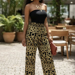 Stylish women's kimono print set showcasing intricate design and traditional elements.