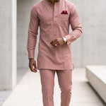 Kore Rose Gold African Senator Set for Men | Dupsie's DPASRG52 by Dupsie's African Clothing