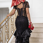 Exclusive Layla Black African Hand-beaded Corset Bustier Dress for Women | Dupsie’s DPXBBPD48 by Dupsie's African Fashion