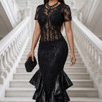Exclusive Layla Black African Hand-beaded Corset Bustier Dress for Women | Dupsie’s DPXBBPD48 by Dupsie's African Fashion