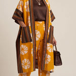 Maarie orange African tie-dye kimono pants suit for women by Dupsie’s African Fashion