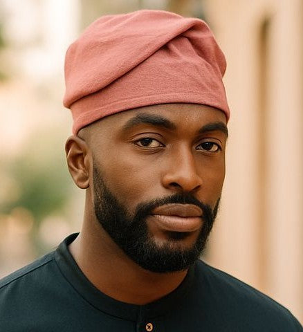 Mauve Pink Aso Oke Kufi Hat – Yoruba fila brimless hat by Dupsie’s African Fashion African clothing