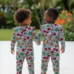 Kibonen African Print Footed Onesie for Toddlers | Ankara Zipper Pajama | Unisex African Clothing | Dupsie's African Fashion DPTDG04 by Dupsie's African Fashion
