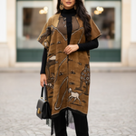 Side view of Nifas Kimono Dress displaying the elegant drape and luxurious texture