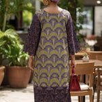 Luxury African party dress featuring embroidered cotton fabric and sparkling rhinestones