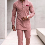 Kore Rose Gold African Senator Set for Men | Dupsie's DPASRG52 by Dupsie's African Clothing