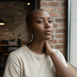 Nnana White and Black Kente Print Earrings – Elegant African earrings for women