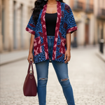 Close-up of Beads on Olaide African Kimono Top