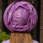 Panana lilac Autogele Nigerian ready gele hat in Sego paper-like fabric, African fashion for women and elegant African attire