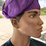 Purple Gold Aso Oke Nigerian African hat
