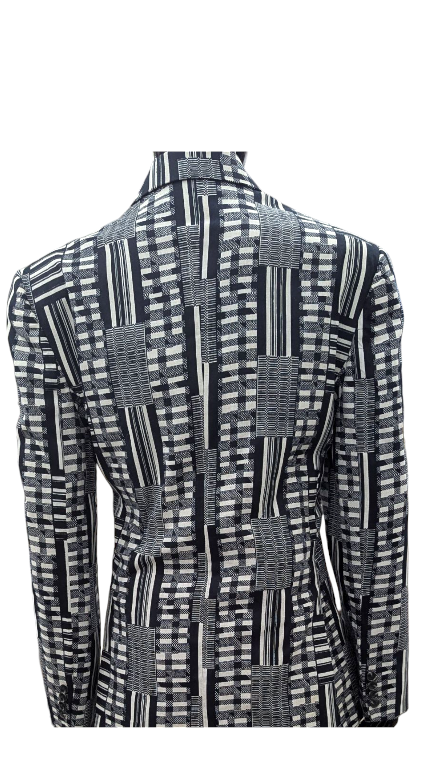 Fitted Kente African Print Suit for men dupsies