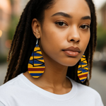 Dupsie's Elysian Kente droplet-shaped pair of earrings DPJDSE52