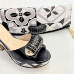 Matching Italian Leather Clutch Bag with Brooch – Luxury African Fashion Accessories by Dupsie’s African Fashion