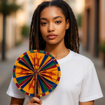 Dupsie's Fulera Kente African Print Retractable Foldable Hand Fan DPPF587