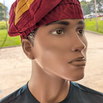 Dupsie's burgundy gold African hat
