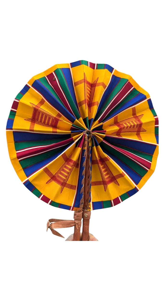 Dupsie's Fulera Kente African Print Retractable Foldable Hand Fan ...