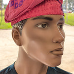 Fuchsia Pink Purple Aso Oke African hat dupsies