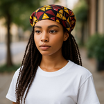 Dupsie's Aufe Diamonds African Print Bandana head wrap DPBD2687