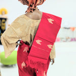 Red Gold Lace Aso Oke women African fashion