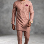 Kore Rose Gold African Senator Set for Men | Dupsie's DPASRG52 by Dupsie's African Clothing