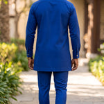 Rotsap Blue African Senator Kaftan Set for Men | Dupsie’s DPASRBGC11 by Dupsie's African Clothing