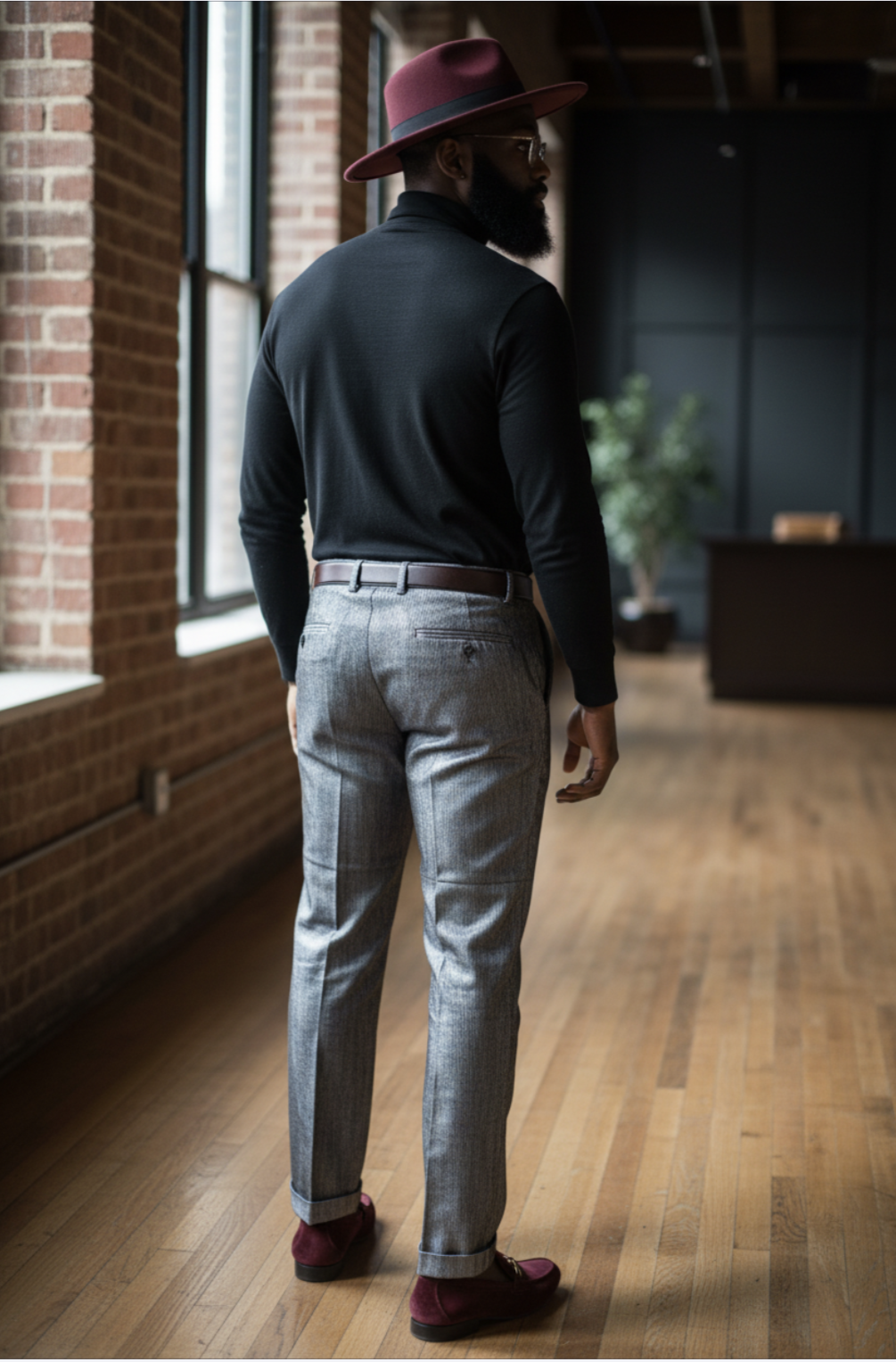 Black and Silver Shiny African Pants for Modern Style