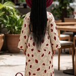 Toun Beige & Burgundy African Sequin Lace Iro and Buba Set for Girls DPMBLTWG by Dupsies