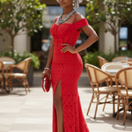 Back View of Udozi Lace Bustier Dress Showing Circular Opening