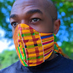 Sealsi Kente African Print Adjustable, Reusable, Reversible, Face Mask Cover