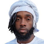 White African pre-tied Turban for Men with Fringe Trim - DPH3949PTF