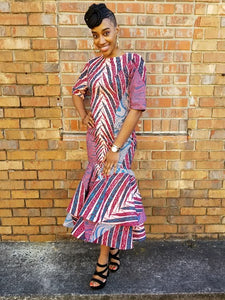 Dupsie;s Exclusive African Print Bustier Dress-DPXL299
