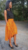 Orange and Red African Print High-Low skirt-DP3040HL