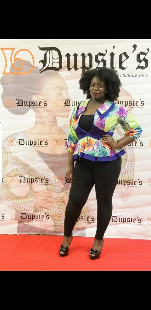 Dupsie's Exclusive African Print Jacket Top-DPEXST