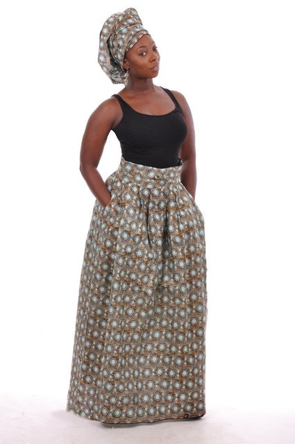 Unique African Print high wasited Skirt-DP3259SK