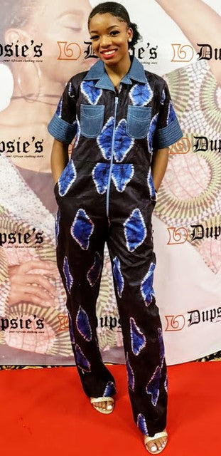 Dupsie's Exclusive African Tie Dye Jumpsuit-DPX165