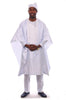 All White Contemporary Grand boubou Agbada Set - DP1791GB
