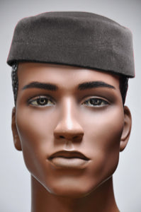 Grey African Velvet Awolowo Hat- Cap- Kufi-DPH605
