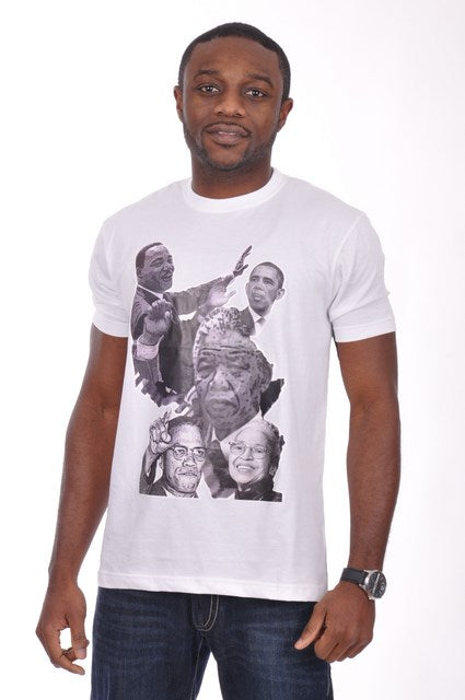 Obama MLK Malcolm-X Rosa Parks Mandela Black history Heritage T-