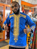 Three-Quarter Sleeves African Embroidered Shirt-DP3774DS