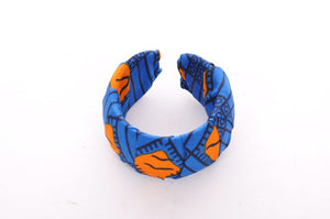 Blue Orange African Print Bangle-DPBG3034