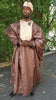 Brown and Beige Grand Boubou Agbada Robe Only-DP3817RO