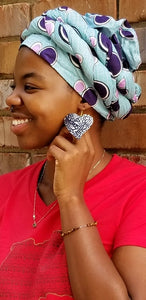 Bubblegum African print Ankara Modu Pre-tied hat-DP3845PT