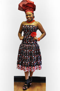 Strapless African Clothing lace dress